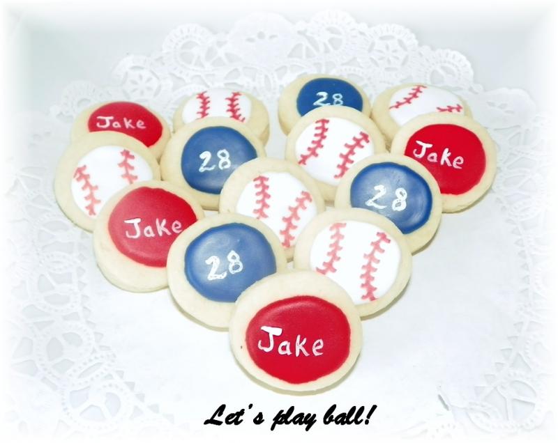 baseball birthday cookie