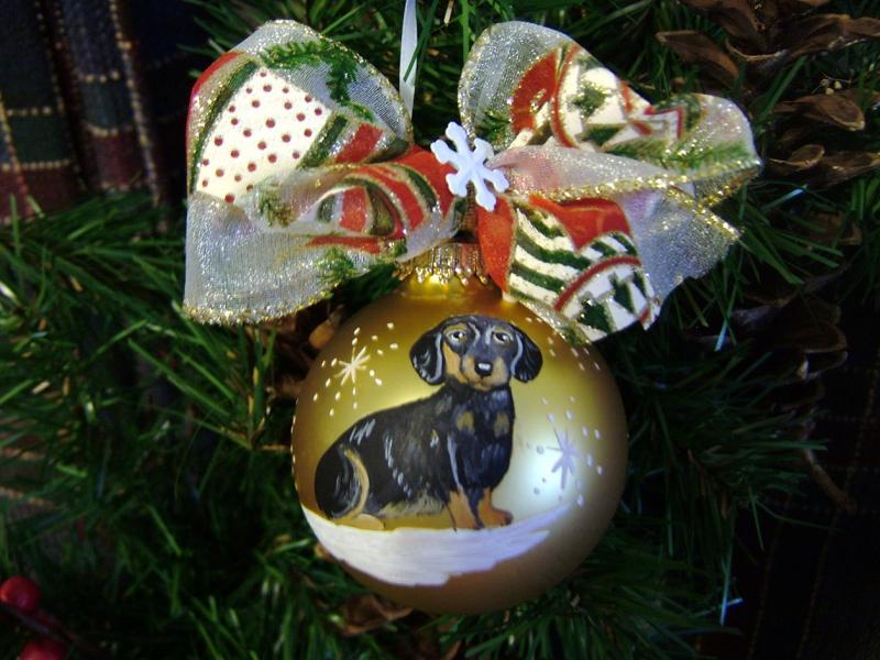 dachshund christmas ornament